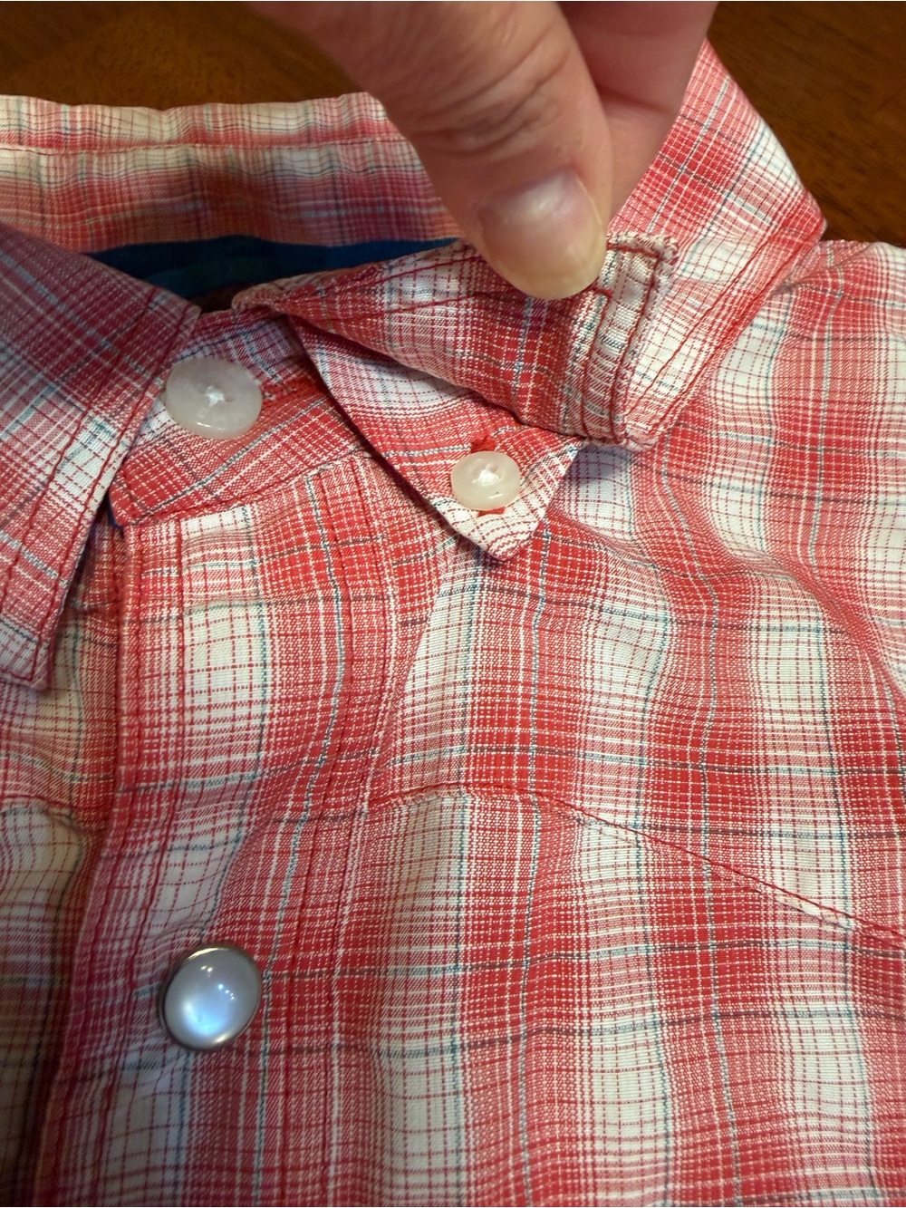 Simms Pearl Snap Plaid Check Vented Fishing Shirt Mens Medium Pink Logo Outdoor - Picture 6 of 11